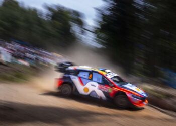 Ott Tänak ja Martin Järveoja Portugali rallil 2025, Foto: Austral / Hyundai Motorsport GmbH