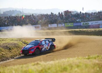Ott Tänak ja Martin Järveoja Portugali rallil 2025, Foto: Vincent Thuillier/ Hyundai Motorsport GmbH