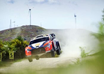 Ott Tänak ja Martin Järveoja Portugali rallil 2025, Foto: Vincent Thuillier / Hyundai Motorsport GmbH