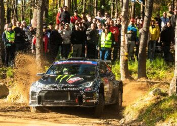 Oliver Solberg ja Elliott Edmondson Portugali rallil 2025, Foto: Jaanus Ree / Red Bull Content Pool