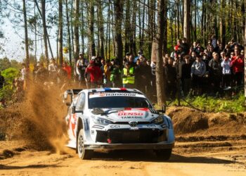 Sebastien Ogier ja Vincent Landais Portugali MM-rallil 2025, Foto: Jaanus Ree / Red Bull Content Pool