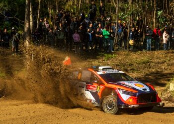 Ott Tänak ja Martin Järveoja Portugali MM-rallil 2025, Foto: Jaanus Ree / Red Bull Content Pool