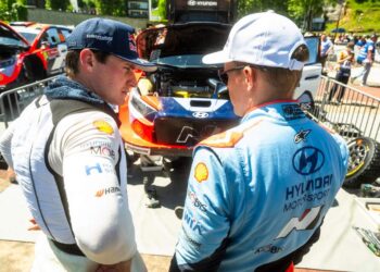 Adrien Fourmaux ja Ott Tänak Portugali MM-rallil 2025, Foto: Jaanus Ree / Red Bull Content Pool