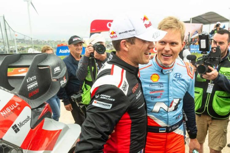 Sebastien Ogier ja Ott tänak Portugali rallil 2025, Foto: Jaanus Ree / Red Bull Content Pool