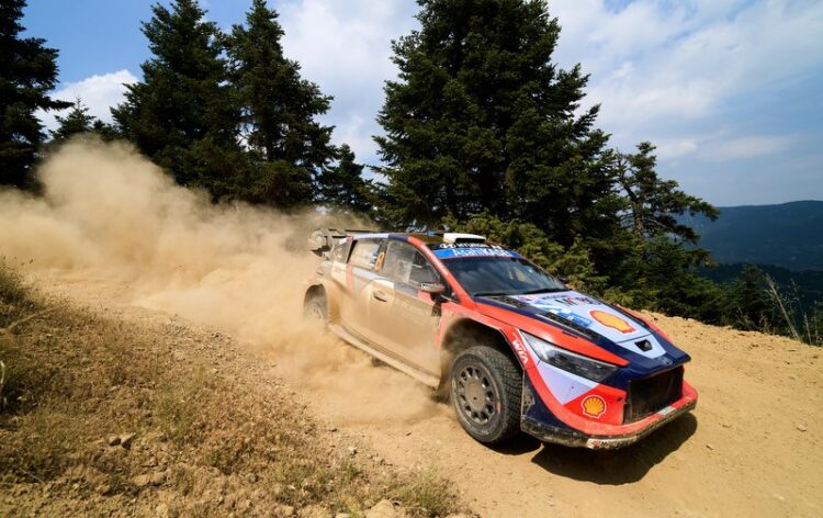 Ott Tänak ja Martin Järveoja Kreeka MM-ralli 2025, Foto:: Romain Thuillier Hyundai Motorsport GmbH