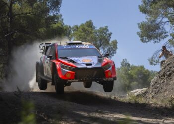 Ott Tänak ja Martin Järveoja Kreeka MM-rallil 2025, Foto: Austral / Hyundai Motorsport GmbH