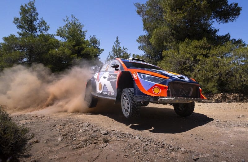 Ott Tänak ja Martin Järveoja Kreeka MM-rallil 2025, Foto: Austral / Hyundai Motorsport GmbH