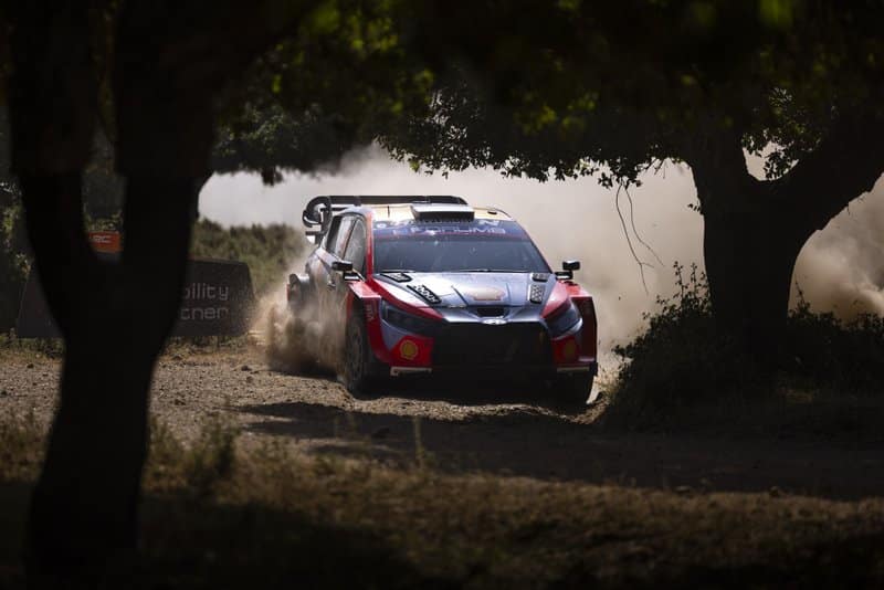 Ott Tänak ja Martin Järveoja Sardiinia rallil 2025, Foto: Austral / Hyundai Motorsport GmbH