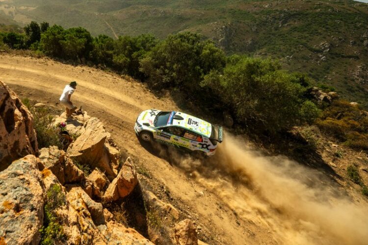Emil Lindholm ja Reeta Hämäläinen Sardiinia rallil 2025, Foto: Jaanus Ree / Red Bull Content Pool