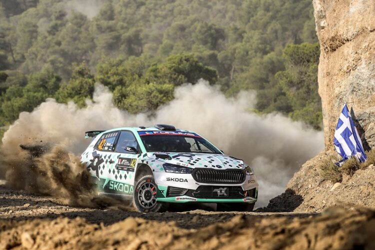 Robert Virves ja Jakko Viilo Kreeka MM-ralli 2025, Foto: André Lavadinho andre@at-world.com