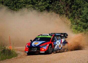 Ott Tänak ja Martin Järveoja Rally Estonia testikatsel, Foto: Marleen Maask / Ralli.ee