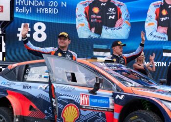 Ott Tänak ja Martin Järveoja, Rally Estonia 2022, Foto: Vincent Thuillier / Hyundai Motorsport GmbH
