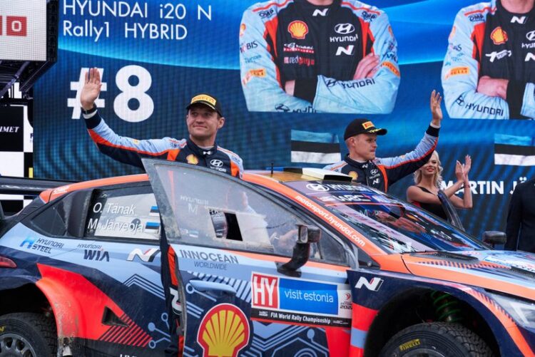 Ott Tänak ja Martin Järveoja, Rally Estonia 2022, Foto: Vincent Thuillier / Hyundai Motorsport GmbH