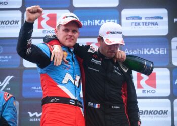 Ott Tänak ja Sebastien Ogier Akropolise ralli Kreeka, Foto: Romain Thuillier / Hyundai Motorsport GmbH