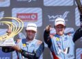 Ott Tänak ja Martin Järveoja Rally Estonia poodiumil 2025, Foto:: Austral / Hyundai Motorsport GmbH