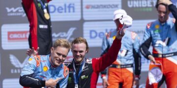 Ott Tänak ja Oliver Solberg, Rally Estonia 2025, Foto: Austral / Hyundai Motorsport GmbH