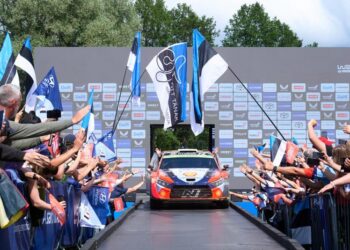Ott Tänak ja MArtin Järveoja, Rally Estonia 2025, Foto: Romain Thuillier / Hyundai Motorsport GmbH