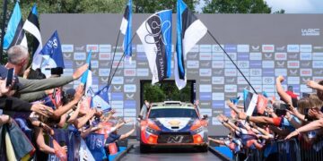 Ott Tänak ja MArtin Järveoja, Rally Estonia 2025, Foto: Romain Thuillier / Hyundai Motorsport GmbH