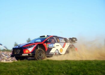 Ott Tänak ja Martin Järveoja Rally Estonia 2025, Foto: Vincent Thuillier / Hyundai Motorsport GmbH