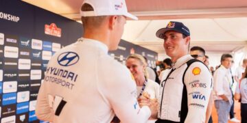 Ott Tänak ja Adrien Fourmaux Portugali rallil 2025, Foto: Dufour Fabien / Hyundai Motorsport GmbH