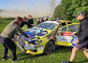 Ilja Zakmans ja Marks Peters Lõuna-Eesti ralli SS1, Foto: Igmar Matto
