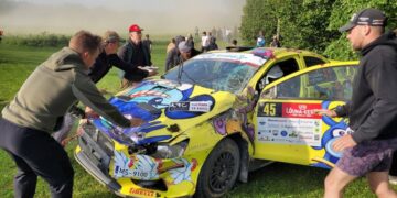 Ilja Zakmans ja Marks Peters Lõuna-Eesti ralli SS1, Foto: Igmar Matto