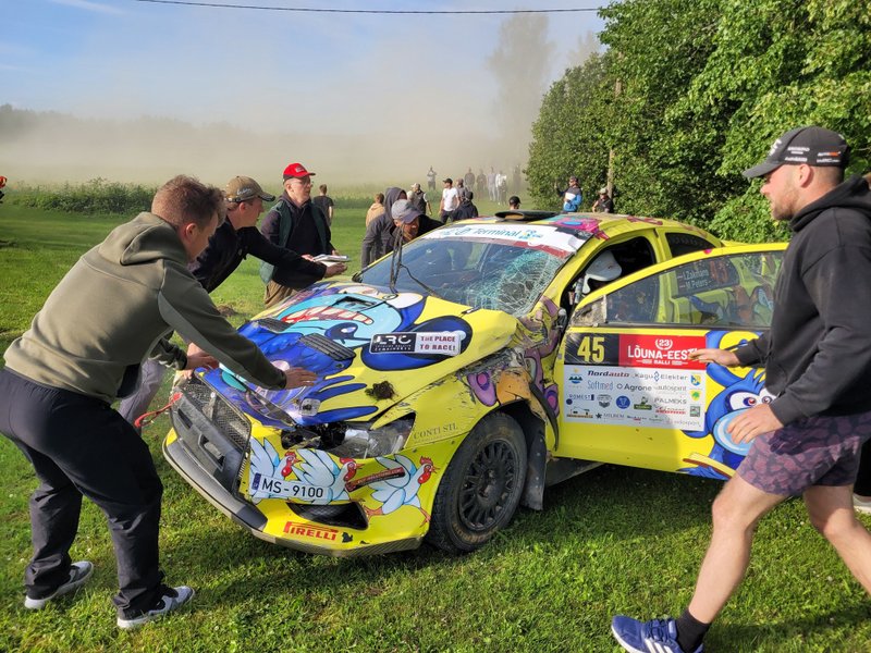 Ilja Zakmans ja Marks Peters Lõuna-Eesti ralli SS1, Foto: Igmar Matto