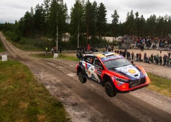 Ott Tänak ja Martin Järveoja Soome MM-ralli 2024, Foto: Jaanus Ree / Red Bull Content Pool