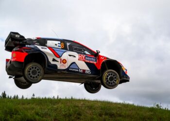 Ott Tänak ja Martin Järveoja Soome MM-rallil 2024, Foto: Jaanus Ree / Red Bull Content Pool
