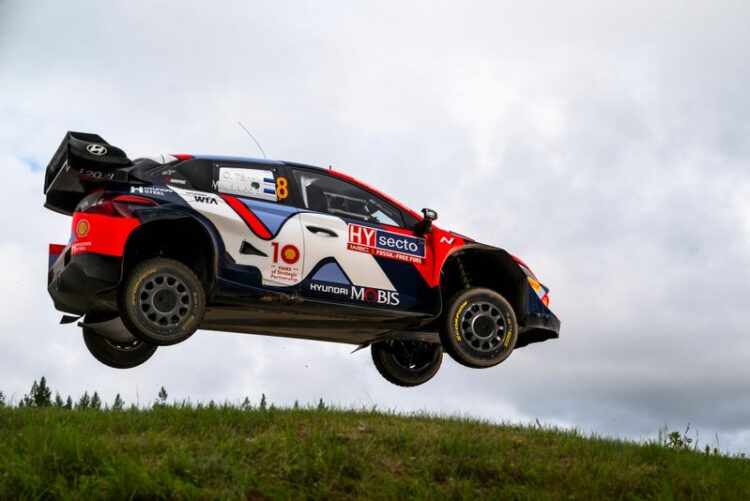 Ott Tänak ja Martin Järveoja Soome MM-rallil 2024, Foto: Jaanus Ree / Red Bull Content Pool