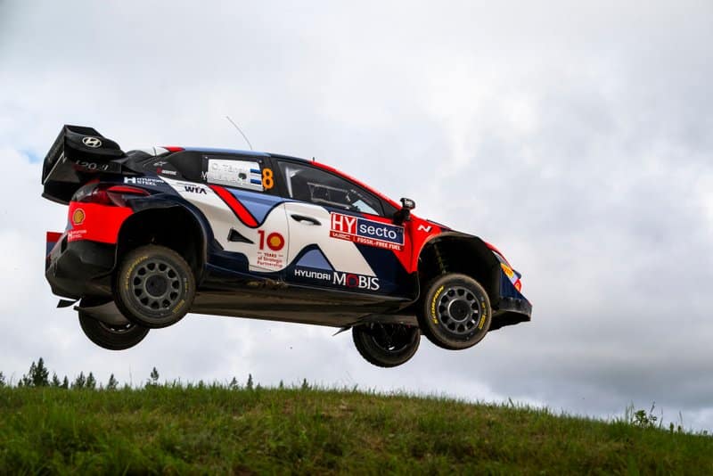 Ott Tänak ja Martin Järveoja Soome MM-rallil 2024, Foto: Jaanus Ree / Red Bull Content Pool