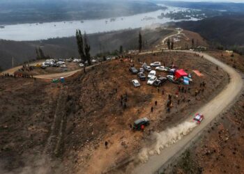 Ott Tänak ja Martin Järveoja Tšiili MM-rallil, 2024. Foto: Jaanus Ree / Red Bull Content Pool