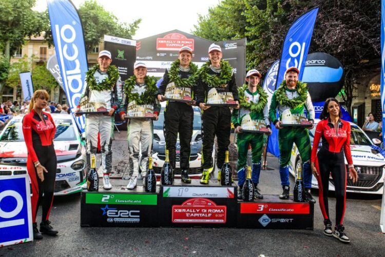 Jaspar Vaher ja Sander Pruul Rally di Roma Capitale 2025 Poodiumi teisel astmel @World / Red Bull Content Pool