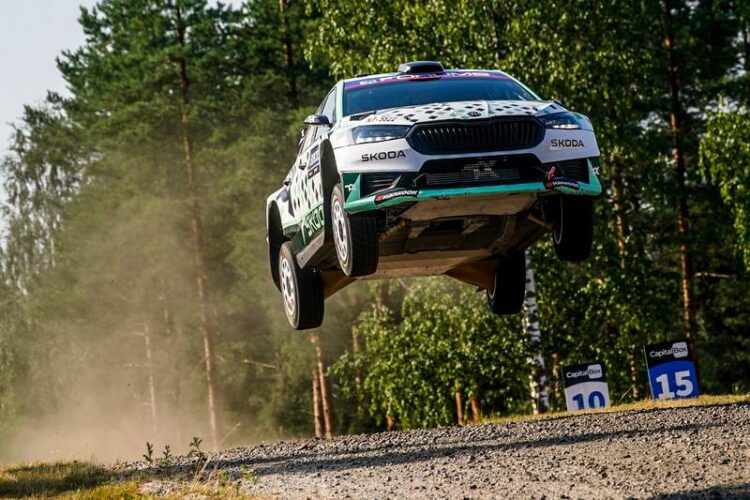 Robert Virves ja Jakko Viilo Soome MM-rallil 2025, Foto: André Lavadinho andre@at-world.com