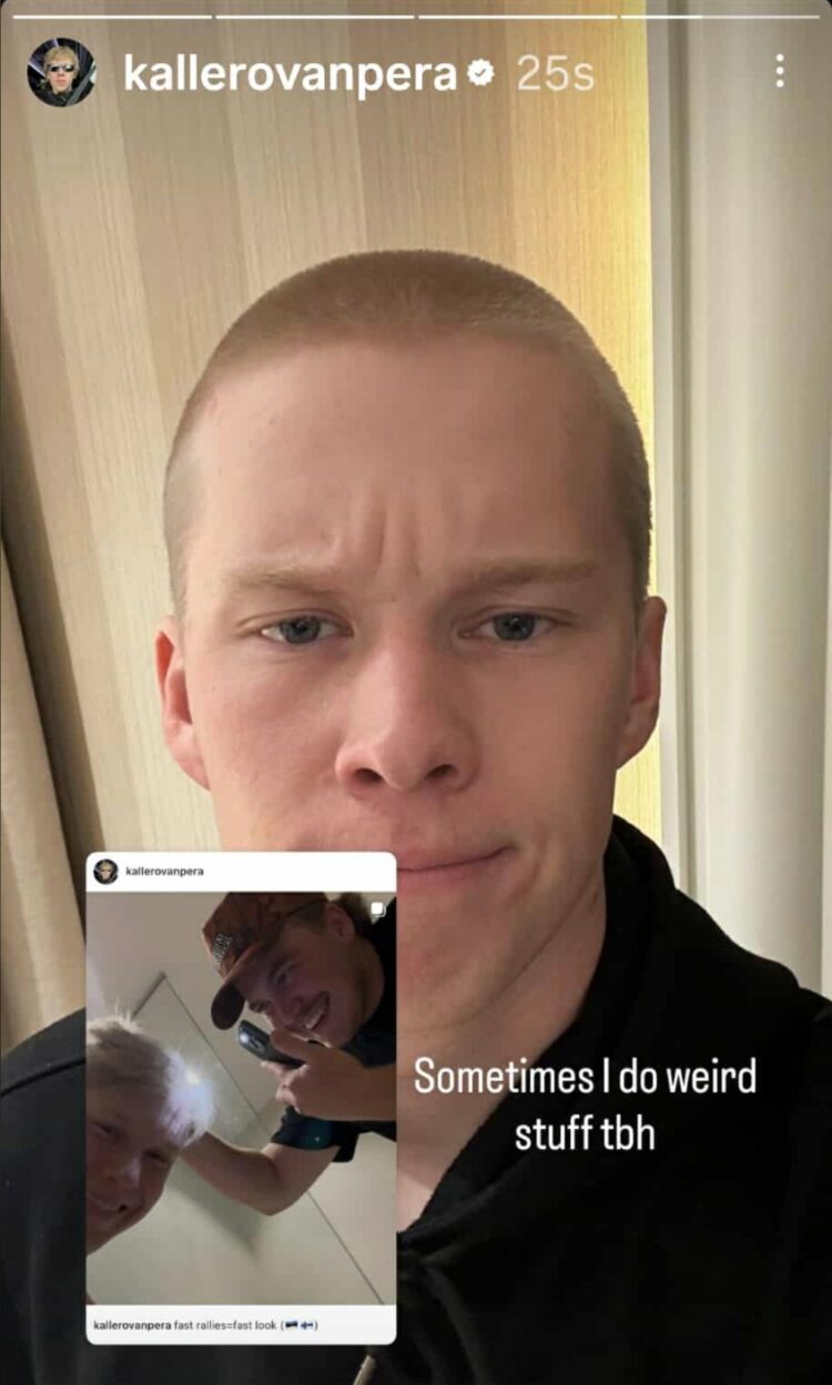 Kalle Rovanperä Instagram Story