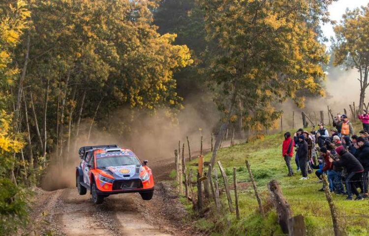 Ott Tanak ja Martin Jarveoja, Tšiili rallil 2024, FOto: Dufour Fabien / Hyundai Motorsport GmbH