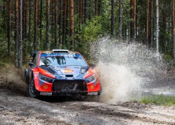 Ott Tänak ja Martin Järveoja Soome MM-rallil 2025, Foto: Dufour Fabien / Hyundai Motorsport GmbH