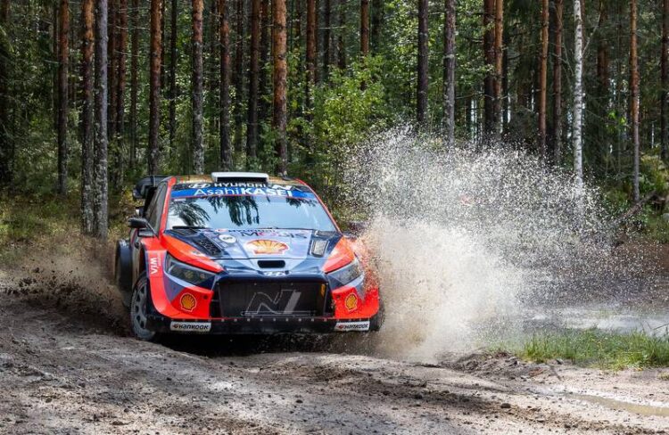 Ott Tänak ja Martin Järveoja Soome MM-rallil 2025, Foto: Dufour Fabien / Hyundai Motorsport GmbH