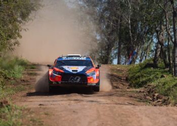 Ott Tänak ja Martin Järveoja Paraguay MM-ralli 2025, Foto: Dufour Fabien / Hyundai Motorsport GmbH
