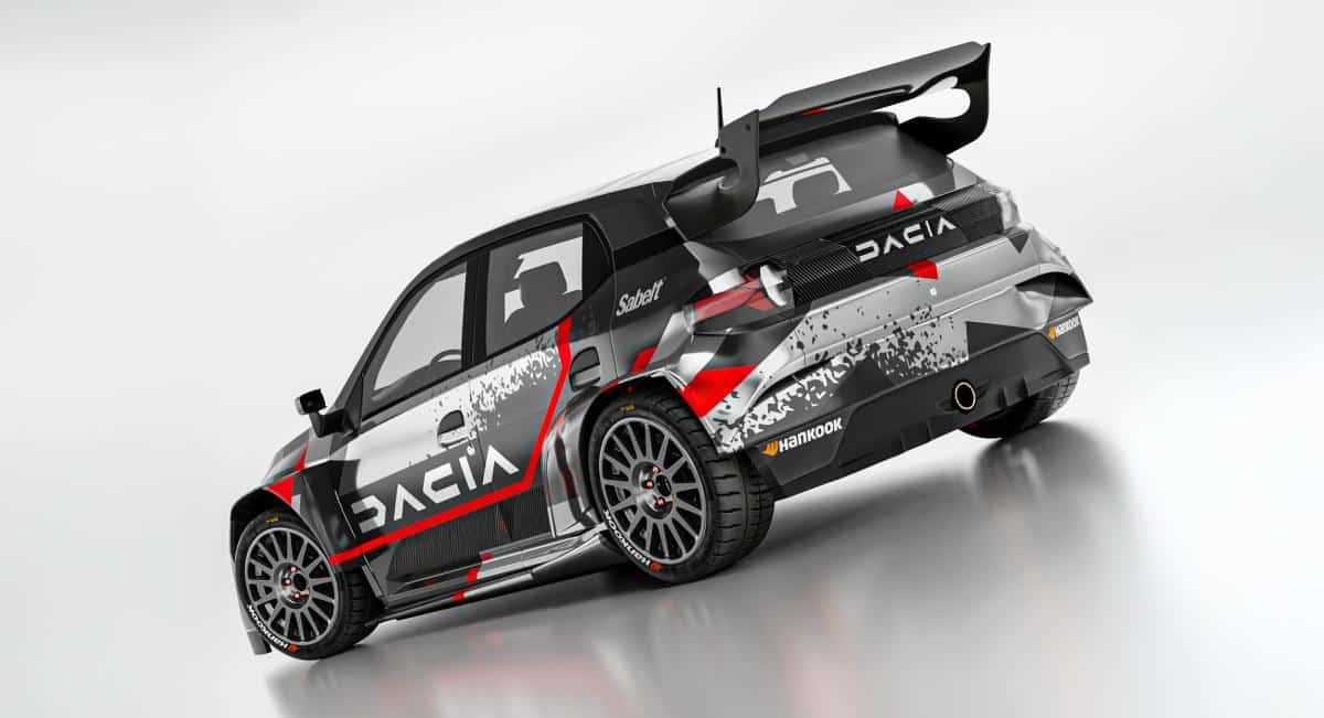 Visuaalne kujutis sellest, milline võiks välja näha WRC27 määruste järgi ehitatud Dacia Sandero. Foto: rk-media