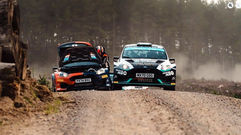 Romet Jürgenson ja Siim Oja Voly Grampian Forest Rallil, Foto: British Rally Championship