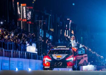 Ott Tänak ja Martin Järveoja Paraguay MM-ralli avatseremoonial, Foto: Jaanus Ree / Red Bull Content Pool