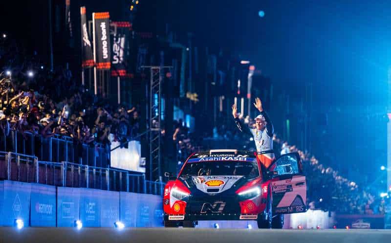 Ott Tänak ja Martin Järveoja Paraguay MM-ralli avatseremoonial, Foto: Jaanus Ree / Red Bull Content Pool