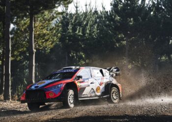 Ott Tänak ja Martin Järveoja Tšiili MM-ralli 2025, Foto: Vincent Thuillier / Hyundai Motorsport GmbH