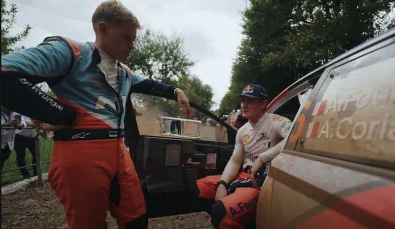 Ott Tänak ja Adrien Fourmaux, Kuvatõmmis videost