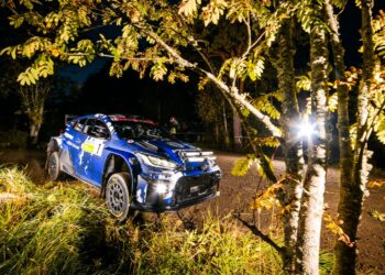 Soomes esmakordselt Toyotaga startinud Patrick Enok jättis avapäeval seljataha ka WRC kogemusega Esapekka lappi