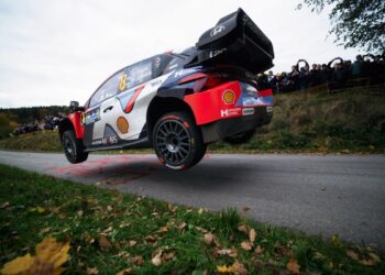 Ott Tänak ja Martin Järveoja Kesk-Euroopa MM-ralli 2025, Foto: Romain Thuillier / Hyundai Motorsport GmbH