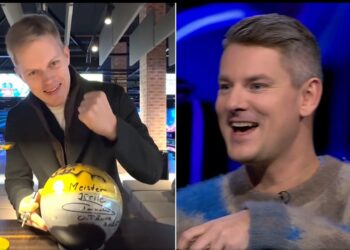 Lõbus video: Ott Tänak ja bowlinguäss Kert Truus üllatasid Õhtu saatejuhti Jüri Butšakovi kingitusega