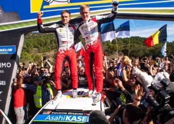 Ott Tänak ja Martin Järveoja Rally RACC 2019 Foto: Jaanus Ree / Red Bull Content Pool