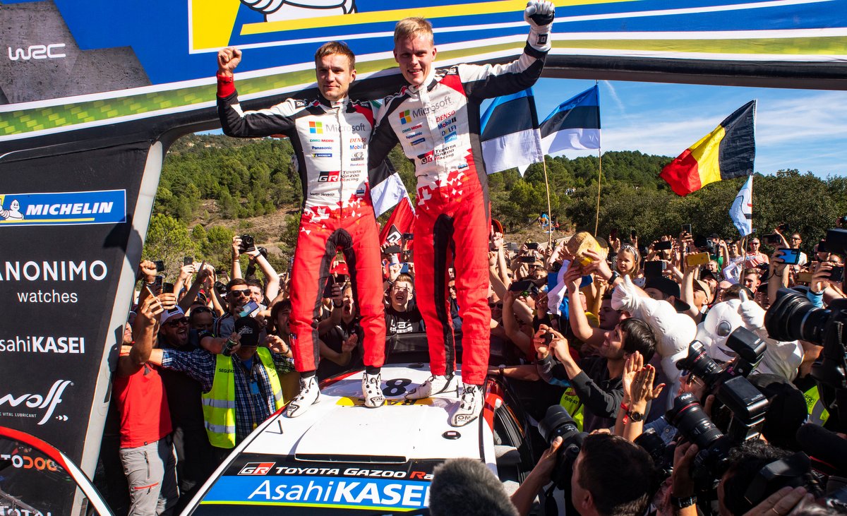 Ott Tänak ja Martin Järveoja Rally RACC 2019 Foto: Jaanus Ree / Red Bull Content Pool